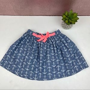 Carter’s Denim Blue Anchor Nautical Skirt Girl 6